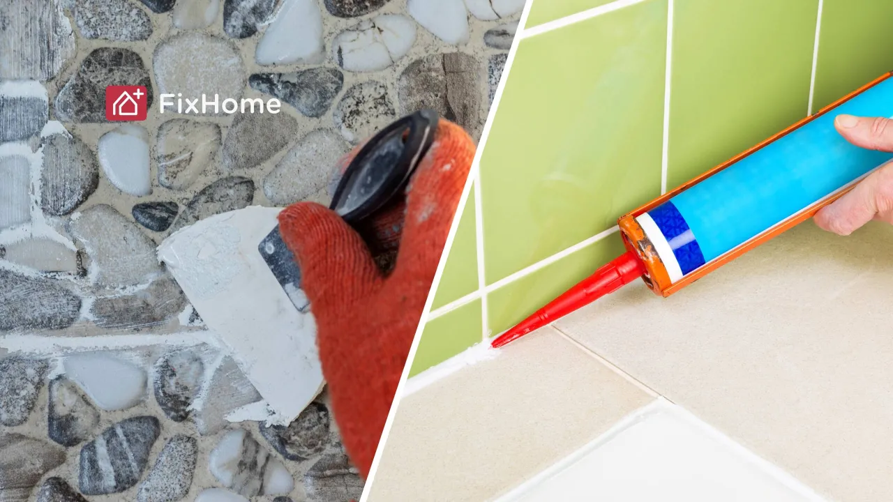 Grout or Caulk Using examples