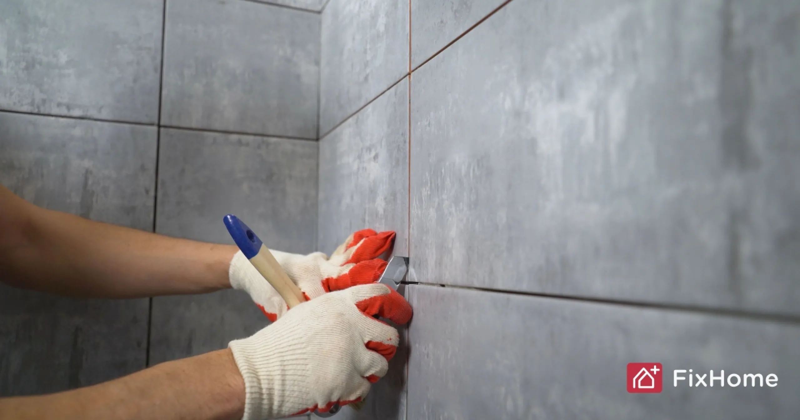 Close-up of Grouting Process