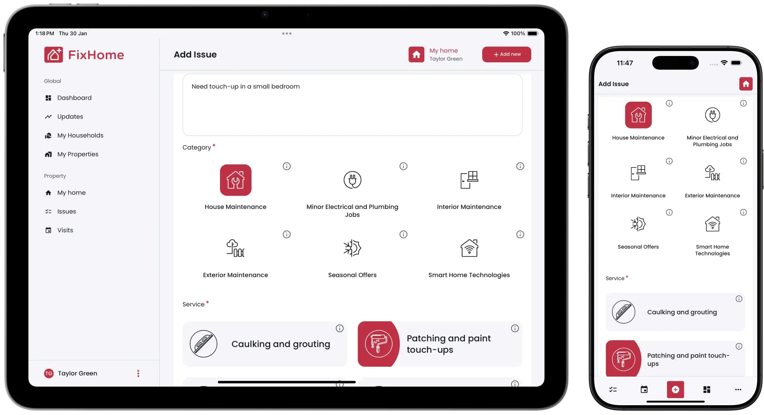 FixHomePlus Request Demo Guide iPad & Phone Adding Issue