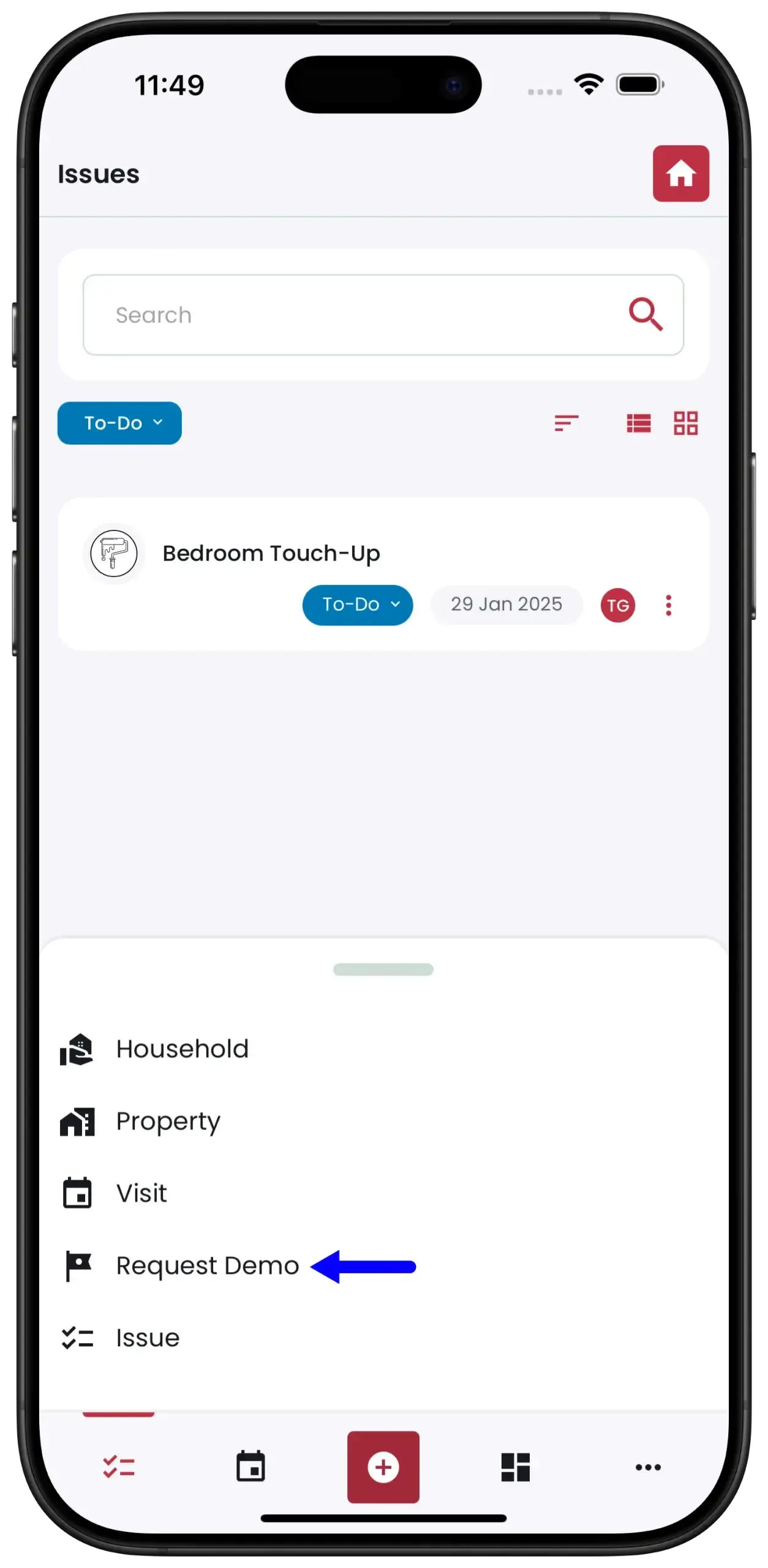 FixHomePlus Request Demo Guide Mobile Phone