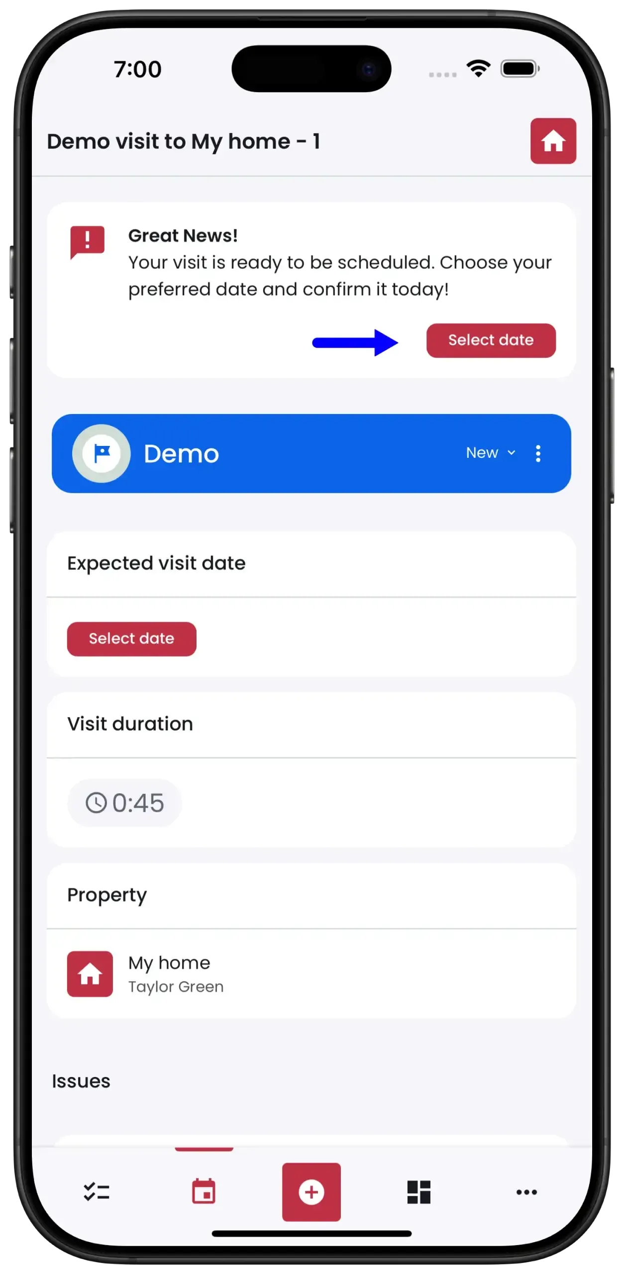 FixHomePlus Request Demo Guide Phone Select Date
