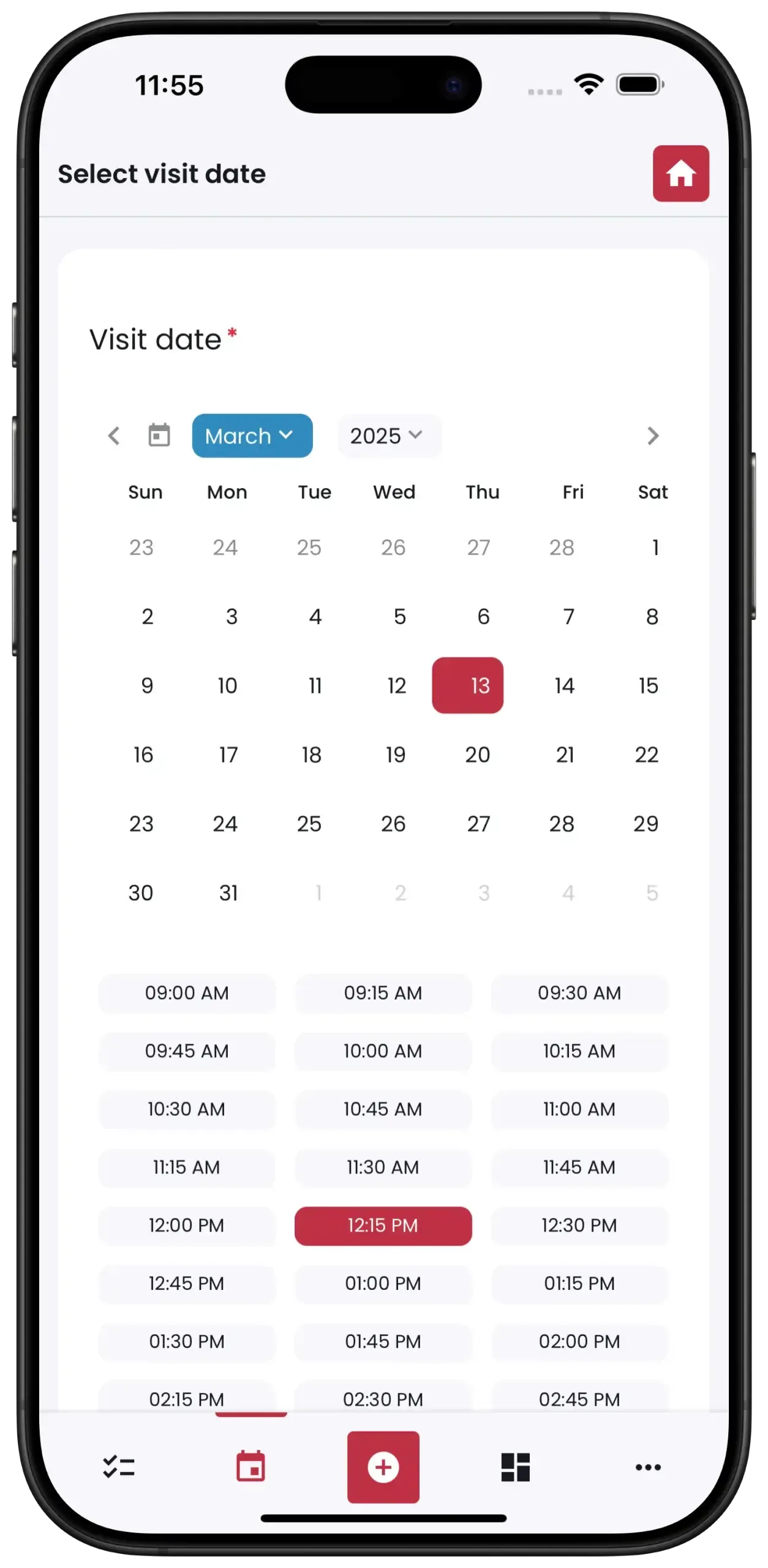 FixHomePlus Request Demo Guide Phone Adding Select Date