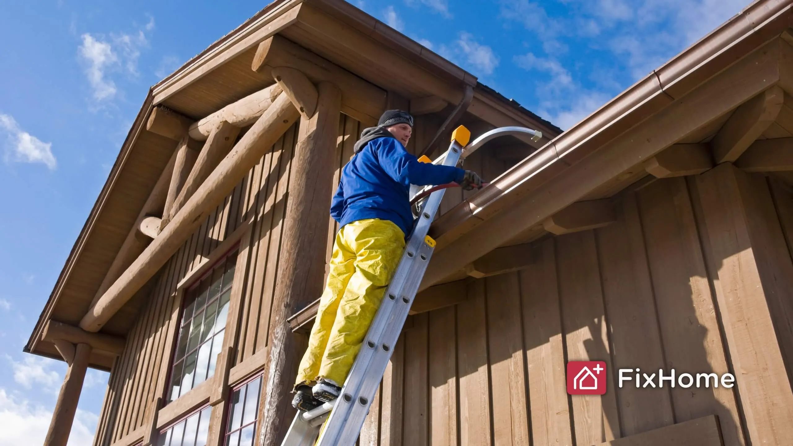 FixHome gutter guard handyman while work