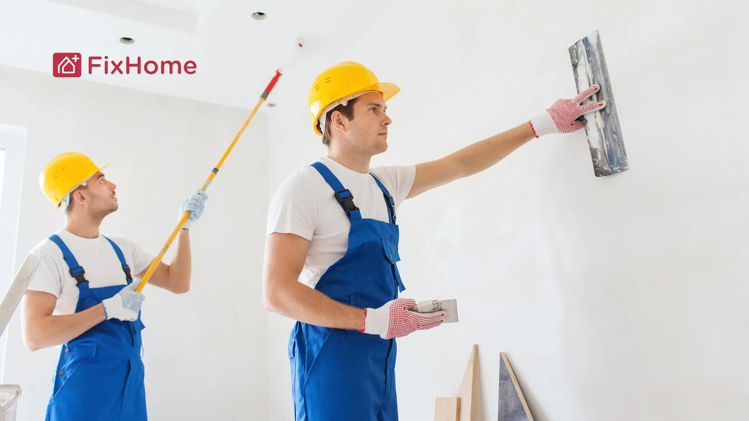 2 Handymen Finish Patching Drywall