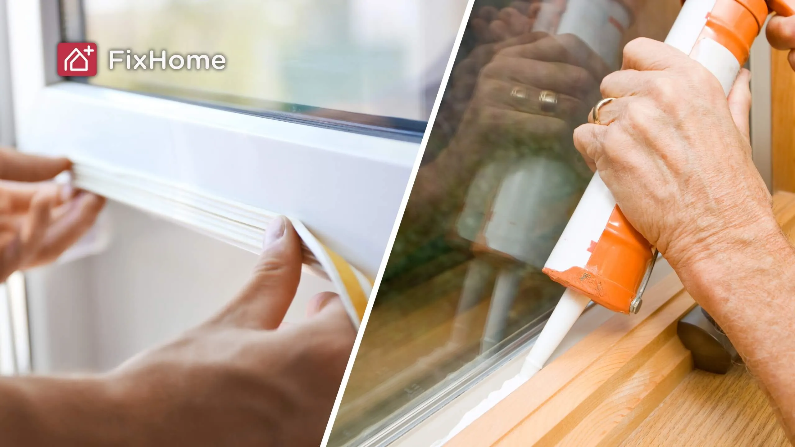 Sealing and caulking windows before winter