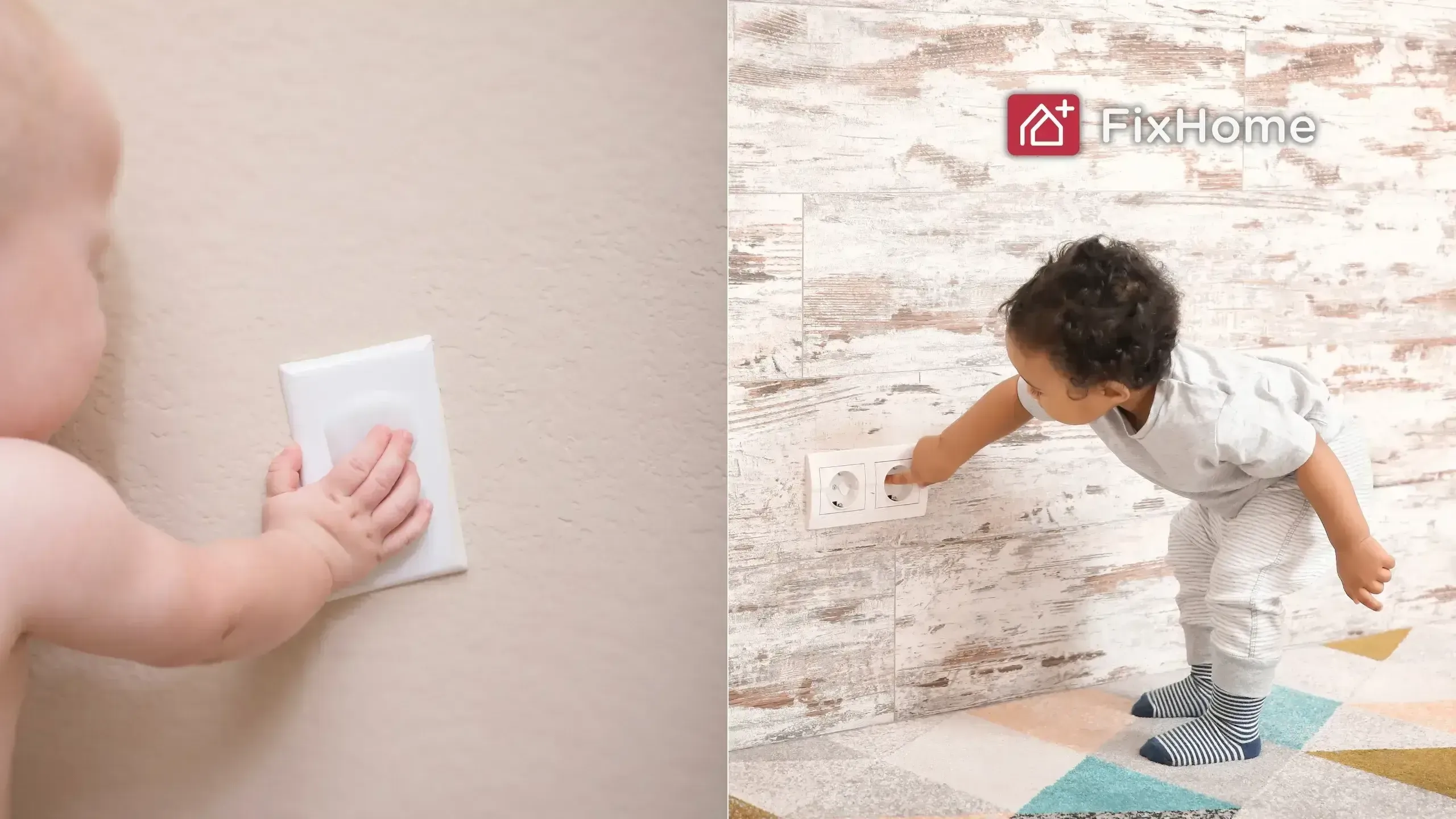 Baby and outlets first with cover plug second (Europe type) without