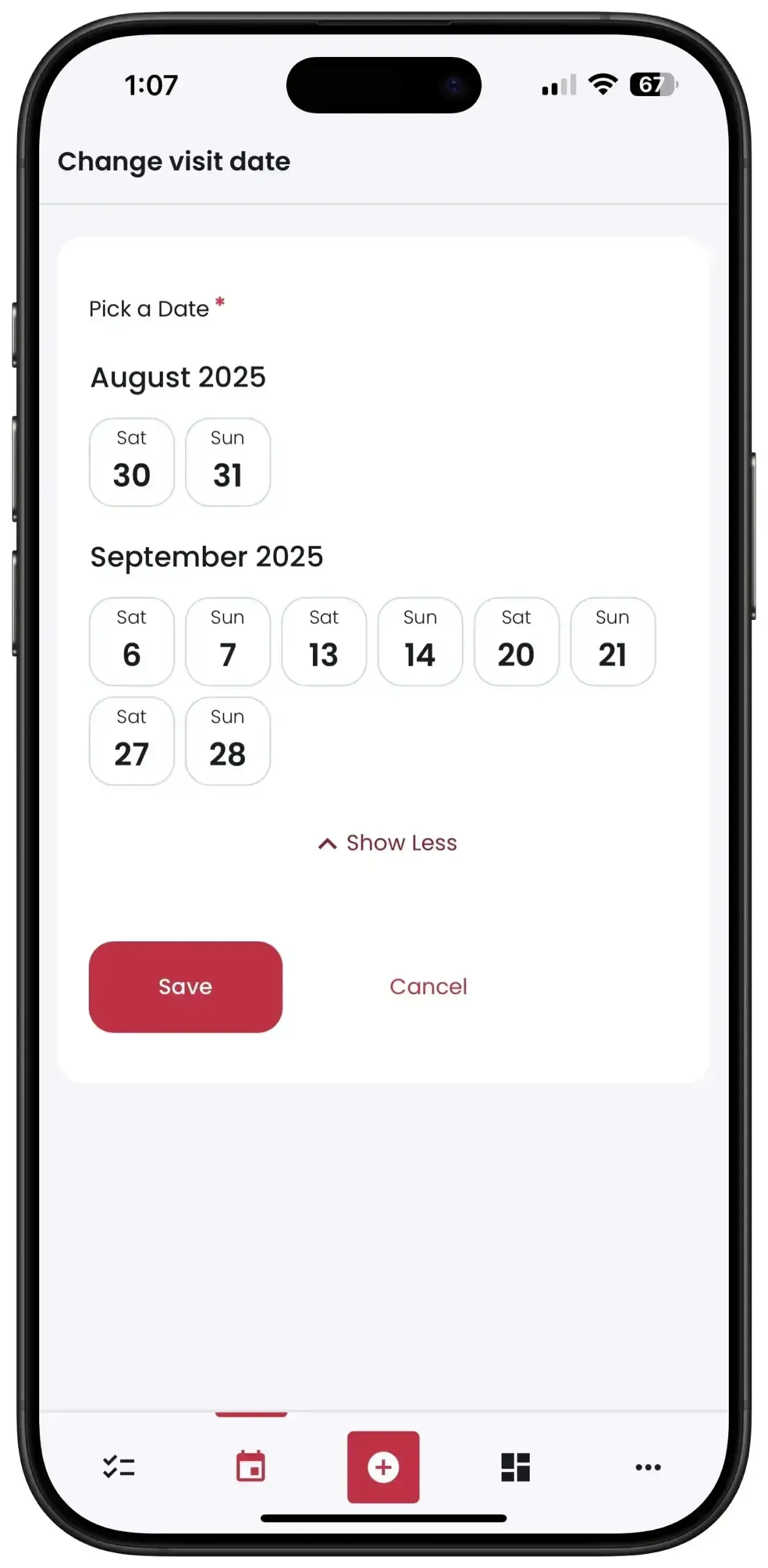 FixHomePlus iPhone New Calendar 2nd screenshot