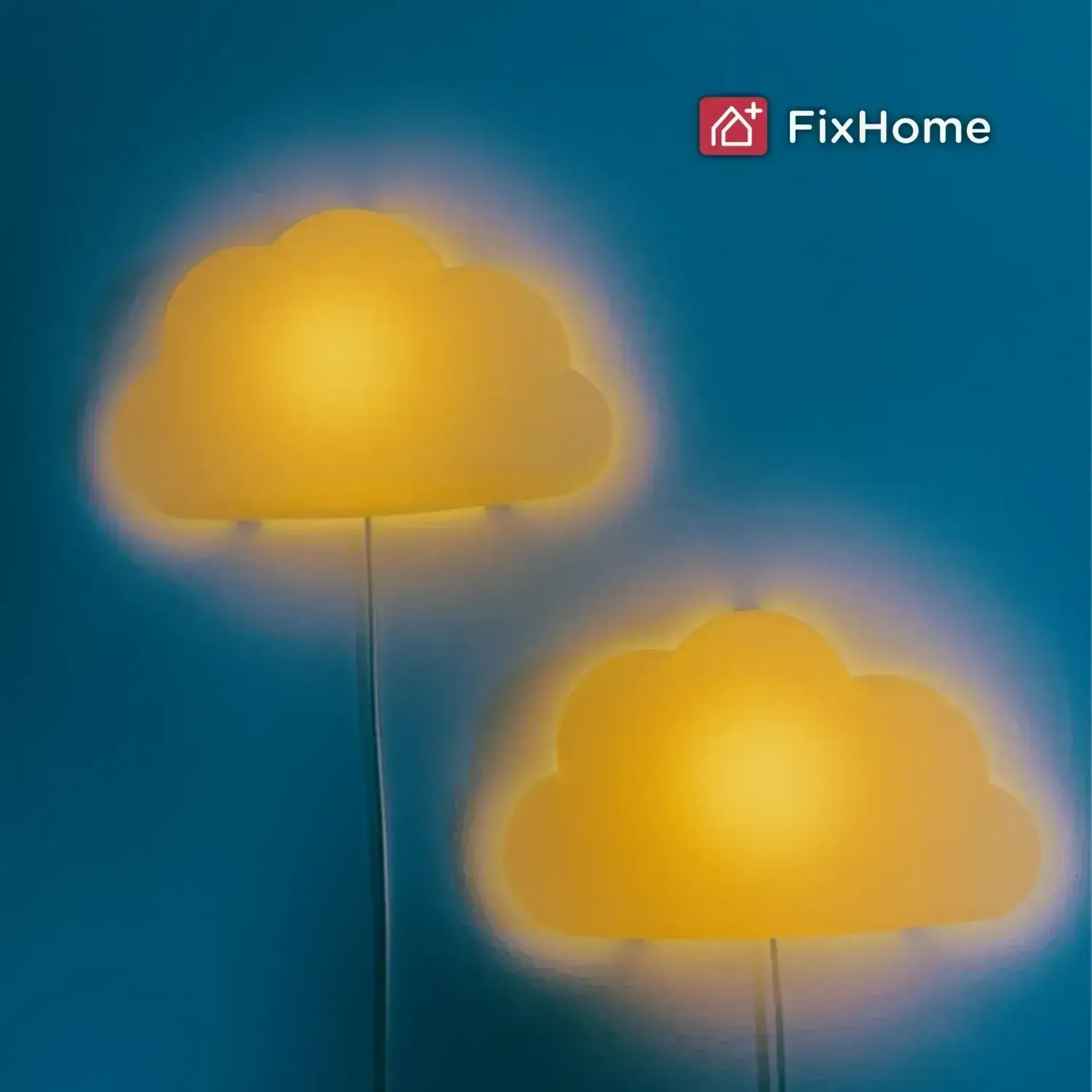 Kid's room lightning fixture in cloud shape