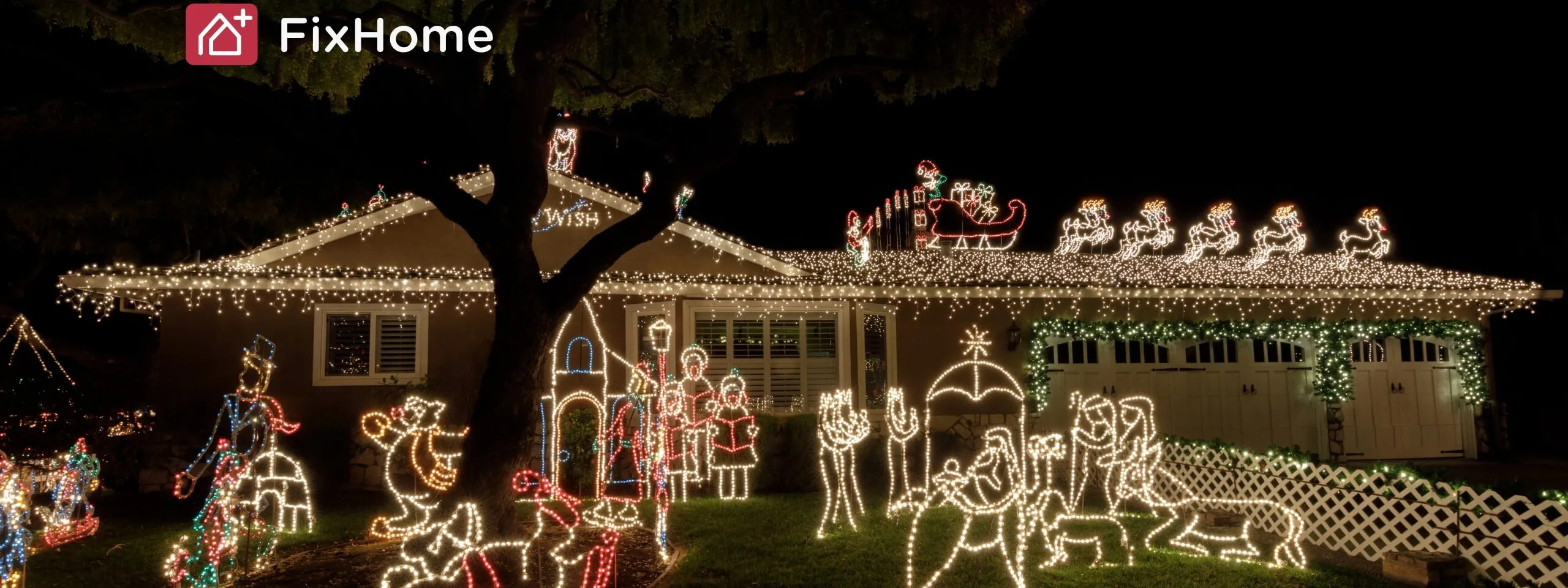 Home with Christmas Decorations