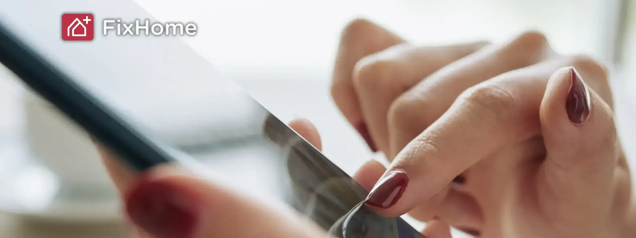 Close up of hands using a smartphone