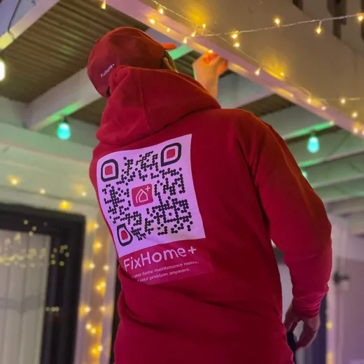 FixHome+ Handyman Decorating backyard for Christmas in Chicago suburbs