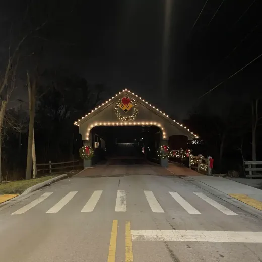 Robert Parker Coffin Bridge Long Grove Illinois at night