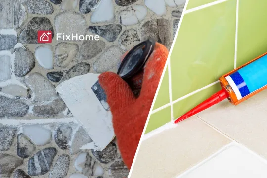 Grout or Caulk Using examples