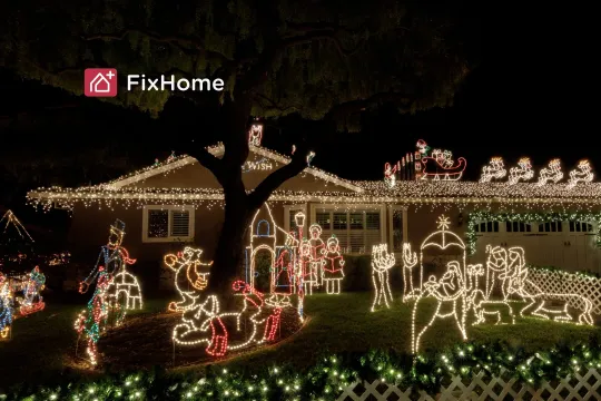 Home with Christmas Decorations