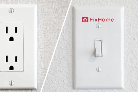 3 pron outlet and replaced light switch